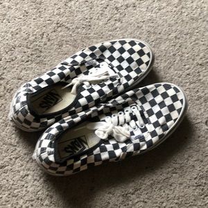 Checkerboard vans !!! Size 9 women’s
